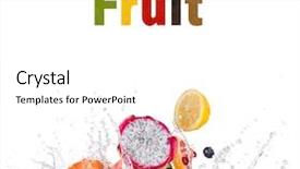  Presentation with fruit splash - PPT layouts having fresh fruit in water splash background and a white colored foreground