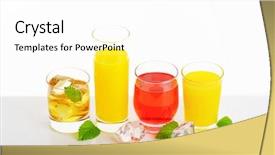  Presentation with juices - Beautiful presentation theme featuring fresh fruit juices and iced backdrop and a white colored foreground