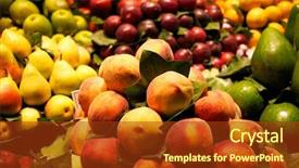  Presentation with fruit farm - Amazing slides having fresh fruit market backdrop and a tawny brown colored foreground
