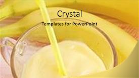 Presentation with fruit banana - Amazing theme having fresh fruit milk shake banana backdrop and a yellow colored foreground