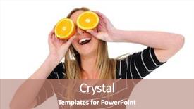  Presentation with healthy living - Audience pleasing presentation consisting of fresh fruit promoting healthy living backdrop and a  colored foreground