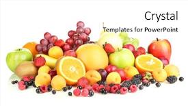  Presentation with berries - Presentation design having sata data cable on a white background background and a sky blue colored foreground