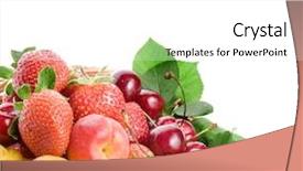  Presentation with berries - Colorful PPT theme enhanced with fresh fruits and berries isolated backdrop and a  colored foreground