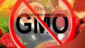  Presentation with gmo - PPT theme having fresh fruits and berries without gmo background and a red colored foreground