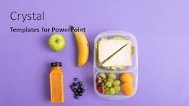  Presentation with fruit juice bottle - Slide deck enhanced with fresh-fruits-and-juice-bottle background and a  colored foreground