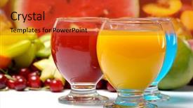  Presentation with mango juice fresh tropical fruit - Amazing PPT layouts having fresh fruits and natural juice backdrop and a red colored foreground
