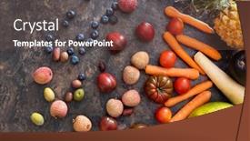  Presentation with waste - Cool new PPT theme with fresh-fruits-and-vegetables backdrop and a tawny brown colored foreground
