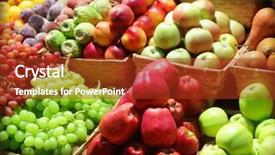  Presentation with grocery - PPT layouts featuring main part - hexagonal puzzles background and a light gray colored foreground