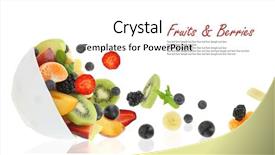  Presentation with bowl - Theme having fresh fruits coming background and a white colored foreground