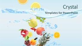  Presentation with fresh water - Colorful presentation theme enhanced with transportation - great machine for coal mining backdrop and a gray colored foreground.