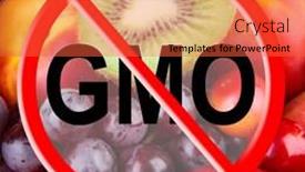  Presentation with gmo - Colorful slide set enhanced with fresh fruits without gmo backdrop and a red colored foreground
