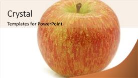  Presentation with fresh ginger root on white - Presentation design featuring fresh fuji apple background and a yellow colored foreground