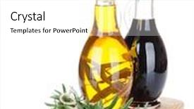  Presentation with fresh water splash green apple isolated white - Audience pleasing PPT theme consisting of plant oil - fresh garden rosemary and condiments backdrop and a white colored foreground