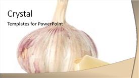  Presentation with fresh ginger root on white - Presentation theme enhanced with fresh garlic on white background background and a white colored foreground