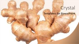  Presentation with root - Presentation theme with fresh-ginger-root-file-contains background and a  colored foreground