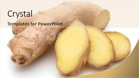 Presentation with ginger - Cool new theme with fresh ginger root or rhizome backdrop and a lemonade colored foreground