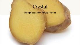  Presentation with root - Cool new presentation design with fresh ginger root or rhizome backdrop and a  colored foreground