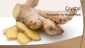  Presentation with root - Beautiful PPT layouts featuring fresh ginger root or rhizome backdrop and a  colored foreground