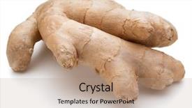  Presentation with root - Beautiful slides featuring fresh ginger root or rhizome backdrop and a coral colored foreground