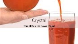  Presentation with tomato juice - Cool new PPT layouts with fresh-glass-of-tomato-juice backdrop and a coral colored foreground