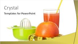  Presentation with tape measure - Cool new presentation with fresh-grapefruit-juice-with-measure backdrop and a white colored foreground