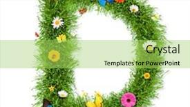  Presentation with butterflies - Colorful presentation design enhanced with d with blooms and butterflies backdrop and a yellow colored foreground