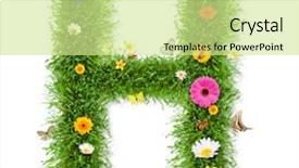  Presentation with butterflies - Beautiful PPT theme featuring h with blooms and butterflies backdrop and a soft green colored foreground