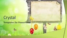  Presentation with butterflies - Beautiful presentation design featuring fresh-grass-with-butterflies backdrop and a blonde colored foreground