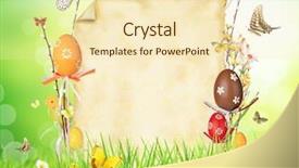  Presentation with butterflies - Audience pleasing presentation theme consisting of butterflies and blank paper backdrop and a cream colored foreground