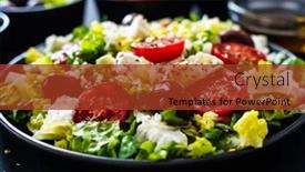  Presentation with feta cheese - Beautiful presentation theme featuring fresh-greek-salad-feta-cheese backdrop and a tawny brown colored foreground