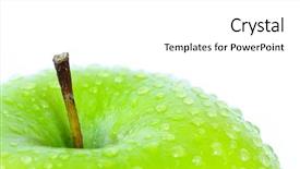  Presentation with rain water harvesting - Beautiful presentation featuring fresh green apple with water backdrop and a white colored foreground