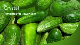  Presentation with cucumbers - Audience pleasing PPT theme consisting of fresh-green-cucumbers-background-vegetables backdrop and a forest green colored foreground