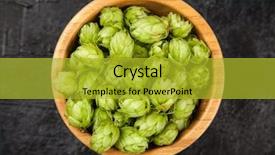  Presentation with hops - PPT theme enhanced with fresh green hops background and a gold colored foreground