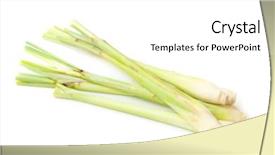  Presentation with fresh water splash green apple isolated white - PPT theme consisting of fresh green lemongrass isolated background and a  colored foreground