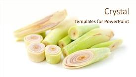  Presentation with fresh water splash green apple isolated white - Audience pleasing PPT layouts consisting of fresh green lemongrass slices isolated backdrop and a cream colored foreground