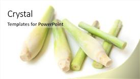  Presentation with helva fresh sliced halva - PPT layouts enhanced with fresh green lemongrass slices isolated background and a  colored foreground