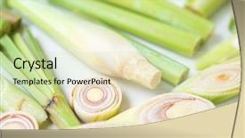  Presentation with lemongrass herb plant fresh leaves - Audience pleasing slide deck consisting of fresh green lemongrass slices isolated backdrop and a  colored foreground