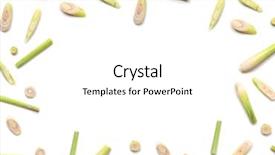  Presentation with lemongrass herb plant fresh leaves - Slide set consisting of fresh green lemongrass slices background and a white colored foreground