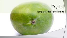  Presentation with white green - Theme featuring fresh-green-mango-isolated background and a soft green colored foreground