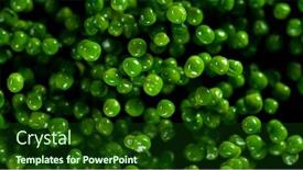  Presentation with peas - Audience pleasing theme consisting of fresh-green-peas-exploding backdrop and a forest green colored foreground