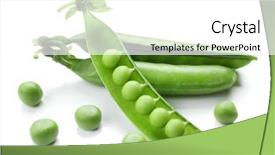  Presentation with fresh water splash green apple isolated white - Presentation design with fresh green peas isolated background and a white colored foreground