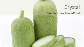  Presentation with white green - Slides featuring fresh-green-sponge-gourd background and a soft green colored foreground