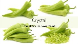  Presentation with white green - Slide deck enhanced with fresh-green-sweet-peppers-banana background and a blonde colored foreground