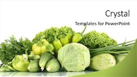  Presentation with vegetables - Amazing slide deck having fresh green vegetables isolated backdrop and a white colored foreground