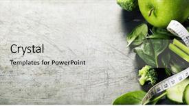  Presentation with green fresh food - Presentation featuring fresh green vegetables on vintage background and a light gray colored foreground