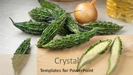  Presentation with vegetable cutting board - Audience pleasing presentation consisting of fresh-group-of-raw-fresh backdrop and a coral colored foreground