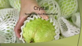  Presentation with guava - PPT theme enhanced with fresh guava fruit stack background and a mint green colored foreground