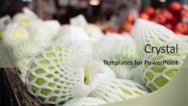  Presentation with guava - Cool new theme with fresh guava fruit stack backdrop and a mint green colored foreground