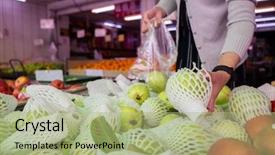  Presentation with guava - Slide set with fresh guava fruit stack background and a mint green colored foreground