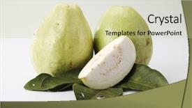  Presentation with guava fruits - PPT theme consisting of fresh guava on the plain background and a soft green colored foreground
